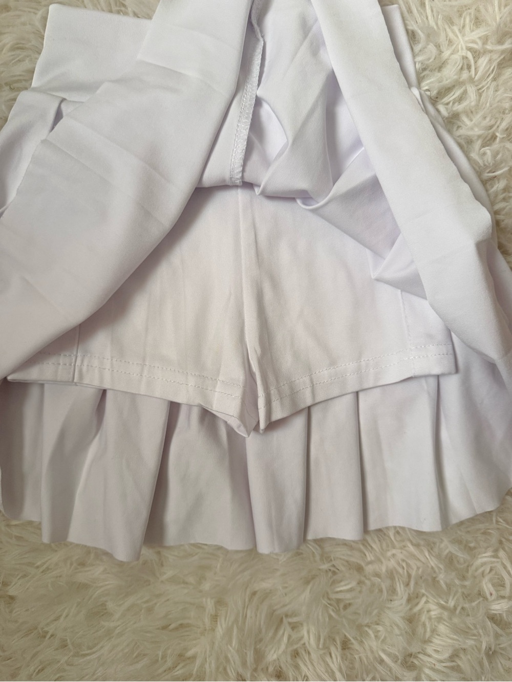 White Pleated Women's Skirt - Picture 3 of 3